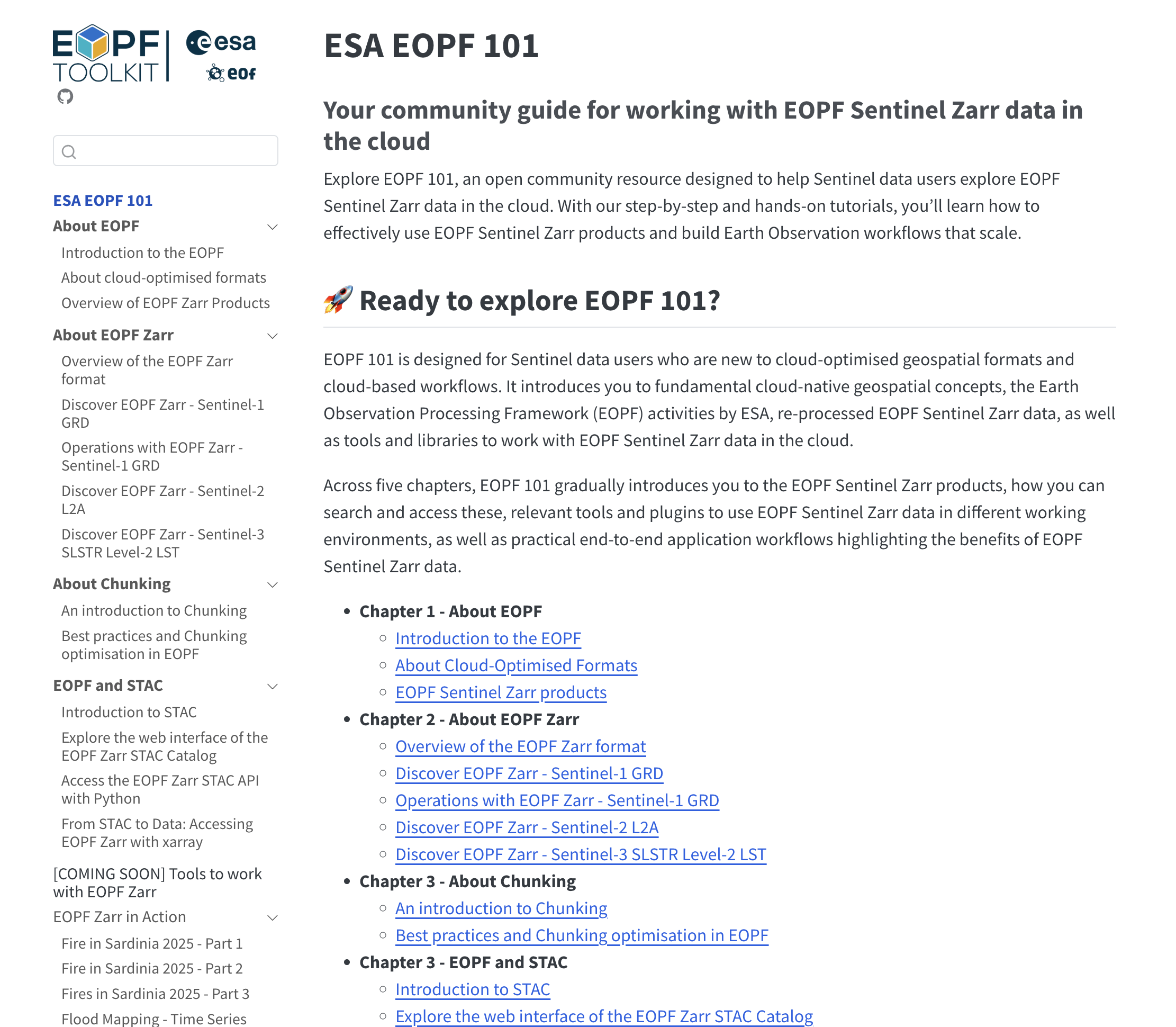 EOPF 101 Resource