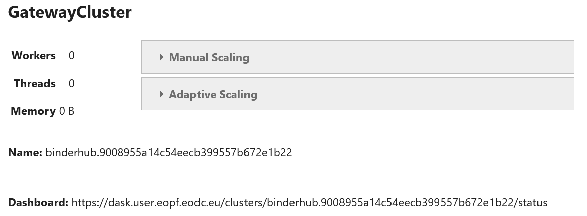 Cluster UI